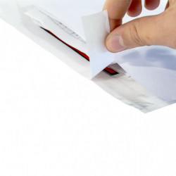 Pochette plastique adhésive transparente pour insertion document, direct  fabricant tous formats possible.