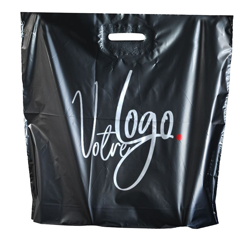 Sac d'emballage en plastique avec poignée, sac de remerciement pour les  entreprises, accessoires vestisens, sacs