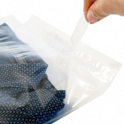 Antistatiques Idéaux pour emballer des supports dimpression ou des textiles. Transparents Lot de 100 grands sacs à fermeture adhésive 300 x 400 mm Rabat de 50 mm 